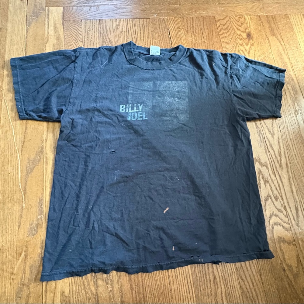 Vintage Billy Joel Faded Black Band T-Shirt Anvil Tag Size Large‎